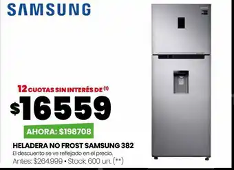 Punto Mayorista Heladera no frost samsung 382 oferta