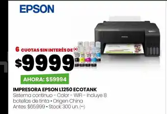 Punto Mayorista Impresora epson l1250 ecotank oferta