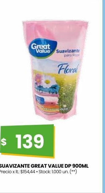 Punto Mayorista Suavizante great value dp 900ml oferta