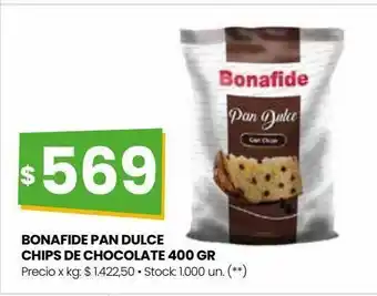 Punto Mayorista Bonafide pan dulce chips de chocolate 400 gr oferta