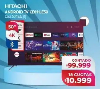 Naldo Lombardi Hitachi android tv 50" oferta