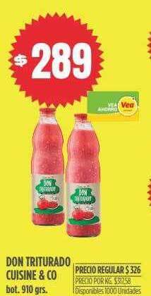 Supermercados Vea Don triturado cuisine & co oferta