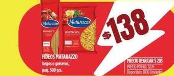 Supermercados Vea Fideos matarazzo oferta