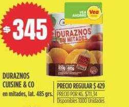 Supermercados Vea Duraznos cuisine & co oferta