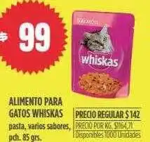 Supermercados Vea Alimento para gatos whiskas oferta
