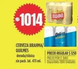Supermercados Vea Cerveza brahma quilmes oferta