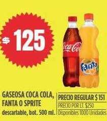 Supermercados Vea Gaseosa coca cola fanta o sprite oferta
