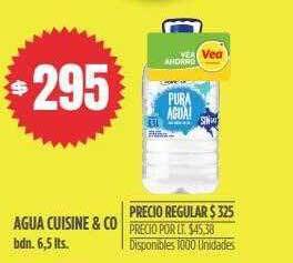 Supermercados Vea Agua cuisine & co oferta
