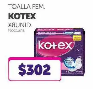 La Gallega Supermercados Toalla fem kotex x8 nocturna oferta
