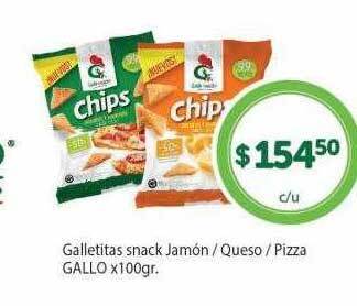 La Gallega Supermercados Galletitas snack jamón queso pizza gallo oferta