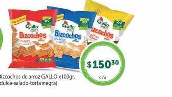 La Gallega Supermercados Bizcochos de arroz gallo oferta