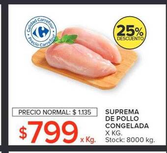 Carrefour Suprema de pollo congelada oferta