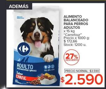 Carrefour Alimento balanceado para perros adultos oferta