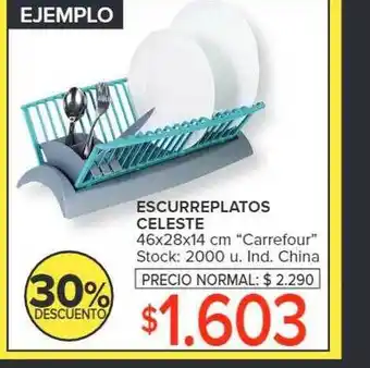 Carrefour Escurreplatos celeste oferta