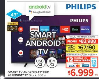 Carrefour Philips smart tv android 43 oferta