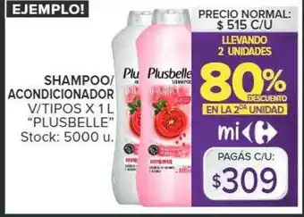 Carrefour Shampoo-acondicionador v-tipos plusbelle oferta