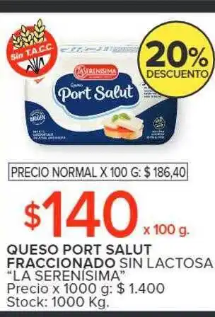 Carrefour Queso port salut fraccionado sin lactosa oferta