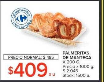 Carrefour Palmeritas de manteca oferta