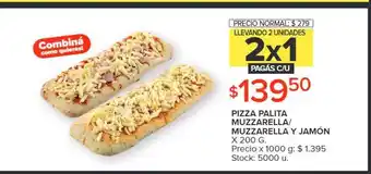 Carrefour Pizza palita muzzarella-muzzarella y jamóãn oferta