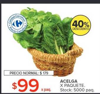 Carrefour Market Acelga 40% descuento oferta