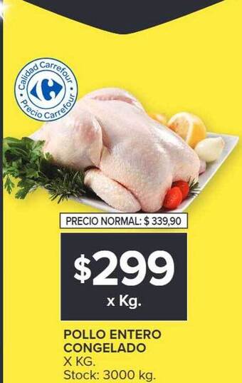 Carrefour Market Pollo entero congelado x kg oferta