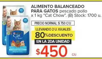 Carrefour Market Alimento balanceado para gatos pescado pollo cat chow oferta