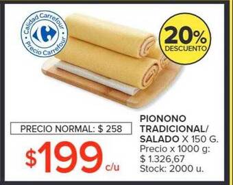 Carrefour Market Pionono tradicional salado oferta