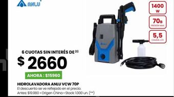 Punto Mayorista Hidrolavadora anlu vcw 70p oferta