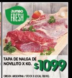 Jumbo Tapa de nalga de novillito x kg oferta