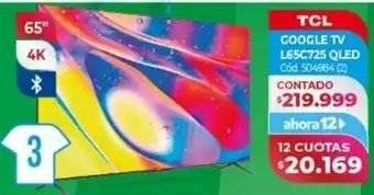Naldo Lombardi Tcl google tv qled 65" oferta
