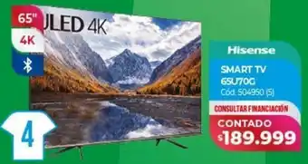 Naldo Lombardi Hisense smart tv 65" oferta