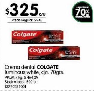 Jumbo Crema dental colgate 70g oferta