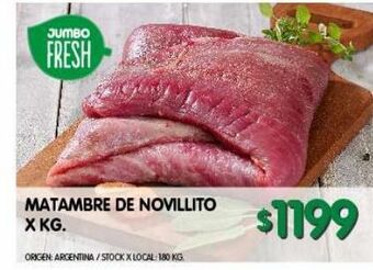 Jumbo Matambre de novillito x kg oferta