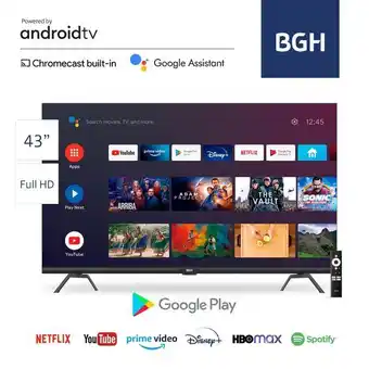 Carrefour Tv led bgh 43" fhd smart android b4322fs5a negro oferta