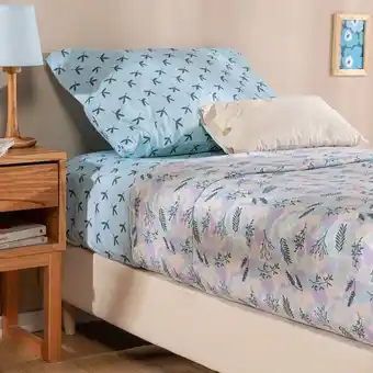 Arredo Juego de sábanas twin size terrazo flor oferta