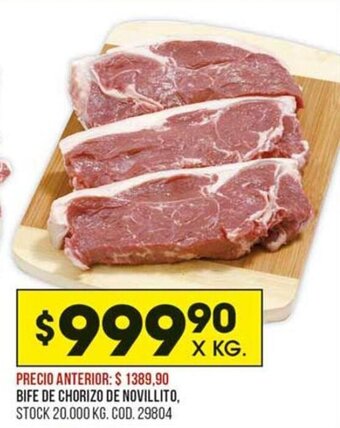 Coto Bife de Chorizo De Novillito oferta