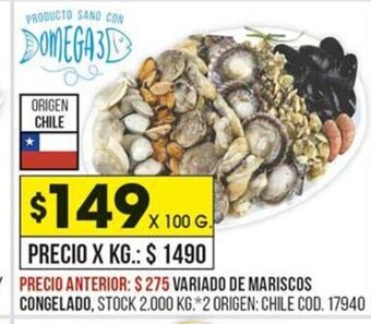 Coto Variado de Mariscos Cogelado oferta