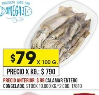 Coto Calamar Entero Congelado oferta
