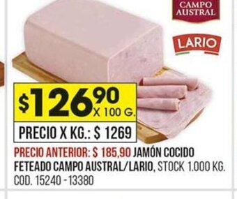 Coto Jamón Cocido Feteado Campo Austral / Lario oferta