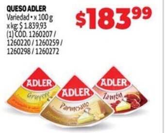 Makro Queso Adler oferta