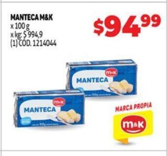 Makro Manteca M&K oferta