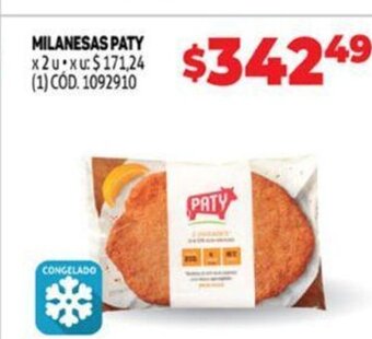 Makro Milanesas Paty oferta