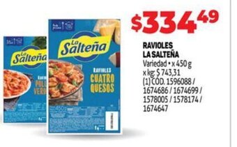 Makro Ravioles La Salteña oferta