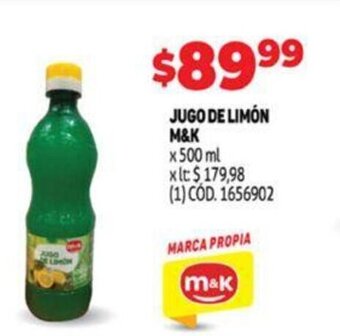 Makro Jugo De Limón M&K oferta