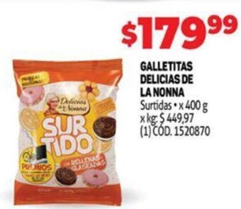 Makro Galletitas Delicias de La Nonna oferta