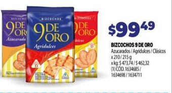 Makro Bizcochos 9 De Oro oferta