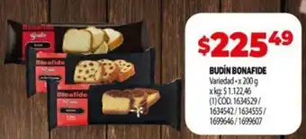 Makro Budín Bonafide oferta