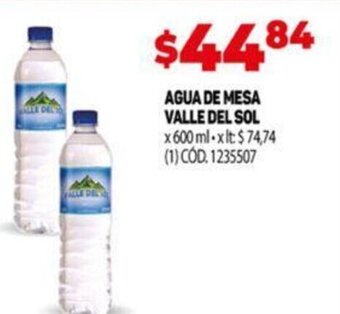 Makro Agua De Mesa Valle Del Sol oferta