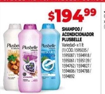 Makro Shampoo / Acondicionador Plusbelle oferta
