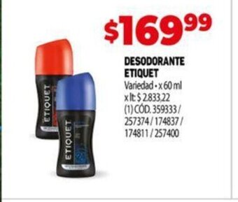 Makro Desodorante Etiquet oferta